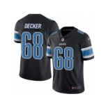 Men's Nike Detroit Lions #68 Taylor Decker Limited Black Rush NFL Jersey