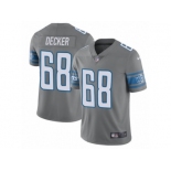 Men's Nike Detroit Lions #68 Taylor Decker Limited Steel Rush NFL Jersey