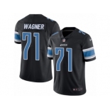 Men's Nike Detroit Lions #71 Ricky Wagner Limited Black Rush NFL Jersey