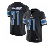 Men's Nike Detroit Lions #71 Ricky Wagner Limited Black Rush NFL Jersey