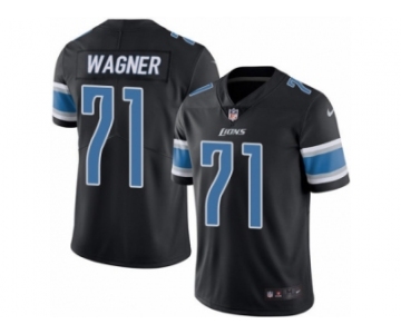 Men's Nike Detroit Lions #71 Ricky Wagner Limited Black Rush NFL Jersey