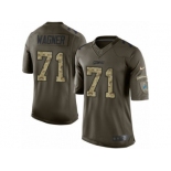 Men's Nike Detroit Lions #71 Ricky Wagner Limited Green Salute to Service NFL Jersey