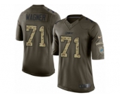 Men's Nike Detroit Lions #71 Ricky Wagner Limited Green Salute to Service NFL Jersey