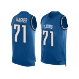 Men's Nike Detroit Lions #71 Ricky Wagner Limited Light Blue Player Name & Number Tank Top NFL Jersey