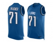 Men's Nike Detroit Lions #71 Ricky Wagner Limited Light Blue Player Name & Number Tank Top NFL Jersey