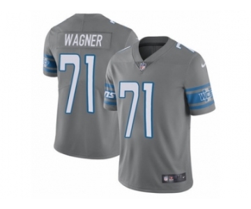 Men's Nike Detroit Lions #71 Ricky Wagner Limited Steel Rush NFL Jersey