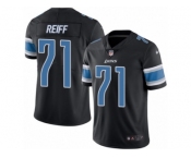 Men's Nike Detroit Lions #71 Riley Reiff Limited Black Rush NFL Jersey