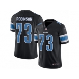 Men's Nike Detroit Lions #73 Greg Robinson Limited Black Rush NFL Jersey