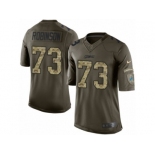 Men's Nike Detroit Lions #73 Greg Robinson Limited Green Salute to Service NFL Jersey