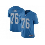 Men's Nike Detroit Lions #76 T.J. Lang Limited Blue Alternate NFL Jersey