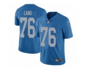 Men's Nike Detroit Lions #76 T.J. Lang Limited Blue Alternate NFL Jersey