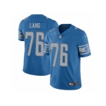 Men's Nike Detroit Lions #76 T.J. Lang Limited Light Blue Team Color NFL Jersey