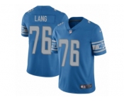 Men's Nike Detroit Lions #76 T.J. Lang Limited Light Blue Team Color NFL Jersey