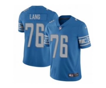 Men's Nike Detroit Lions #76 T.J. Lang Limited Light Blue Team Color NFL Jersey