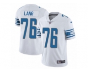 Men's Nike Detroit Lions #76 T.J. Lang Limited White NFL Jersey