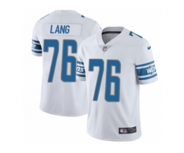 Men's Nike Detroit Lions #76 T.J. Lang Limited White NFL Jersey