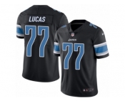 Men's Nike Detroit Lions #77 Cornelius Lucas Limited Black Rush NFL Jersey