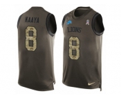 Men's Nike Detroit Lions #8 Brad Kaaya Limited Green Salute to Service Tank Top NFL Jersey