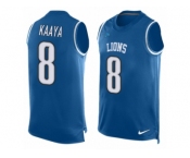 Men's Nike Detroit Lions #8 Brad Kaaya Limited Light Blue Player Name & Number Tank Top NFL Jersey