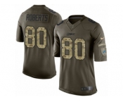 Men's Nike Detroit Lions #80 Michael Roberts Limited Green Salute to Service NFL Jersey