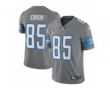 Men's Nike Detroit Lions #85 Eric Ebron Limited Steel Rush NFL Jersey