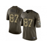 Men's Nike Detroit Lions #87 Darren Fells Limited Green Salute to Service NFL Jersey