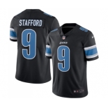 Men's Nike Detroit Lions #9 Matthew Stafford Elite Black Rush Vapor Untouchable NFL Jersey