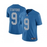 Men's Nike Detroit Lions #9 Matthew Stafford Limited Blue Alternate Vapor Untouchable NFL Jerseys