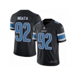 Men's Nike Detroit Lions #92 Haloti Ngata Limited Black Rush NFL Jersey