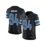 Men's Nike Detroit Lions #94 Ziggy Ansah Limited Black Rush NFL Jersey