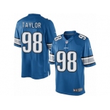 Men's Nike Detroit Lions #98 Devin Taylor Limited Light Blue Team Color NFL Jersey