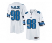 Men's Nike Detroit Lions #98 Devin Taylor Limited White NFL Jersey