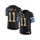 Nike Detroit Lions #11 Marvin Jones Jr Black Men's Stitched NFL Limited Gold Rush Jersey