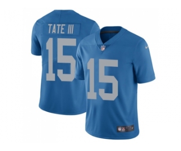 Nike Detroit Lions #15 Golden Tate III Blue Throwback Men's Stitched NFL Limited Jersey