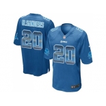 Nike Detroit Lions #20 Barry Sanders Blue Team Color Men's Stitched NFL Limited Strobe Jersey