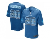 Nike Detroit Lions #20 Barry Sanders Blue Team Color Men's Stitched NFL Limited Strobe Jersey