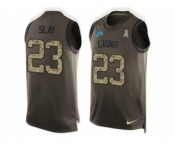 Nike Detroit Lions #23 Darius Slay Green Men's Stitched NFL Limited Salute To Service Tank Top Jersey