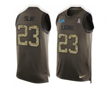 Nike Detroit Lions #23 Darius Slay Green Men's Stitched NFL Limited Salute To Service Tank Top Jersey