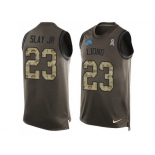 Nike Detroit Lions #23 Darius Slay JR Green Men's Stitched NFL Limited Salute To Service Tank Top Jersey