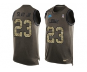 Nike Detroit Lions #23 Darius Slay JR Green Men's Stitched NFL Limited Salute To Service Tank Top Jersey