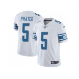 Nike Detroit Lions #5 Matt Prater White Men's Stitched NFL Limited Jersey