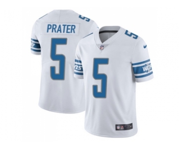 Nike Detroit Lions #5 Matt Prater White Men's Stitched NFL Limited Jersey