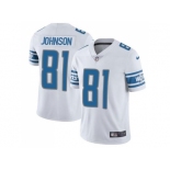 Nike Detroit Lions #81 Calvin Johnson White Men's Stitched NFL Limited Jersey