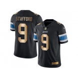 Nike Detroit Lions #9 Matthew Stafford Black Men's Stitched NFL Limited Gold Rush Jersey