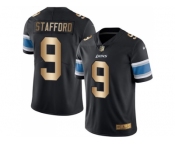 Nike Detroit Lions #9 Matthew Stafford Black Men's Stitched NFL Limited Gold Rush Jersey