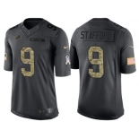 Nike Detroit Lions #9 Matthew Stafford Men's Stitched Black NFL Salute to Service Limited Jerseys