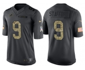 Nike Detroit Lions #9 Matthew Stafford Men's Stitched Black NFL Salute to Service Limited Jerseys