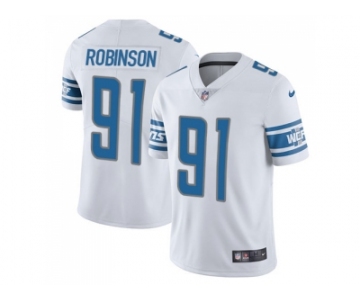 Nike Detroit Lions #91 A'Shawn Robinson White Men's Stitched NFL Limited Jersey