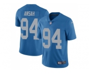 Nike Detroit Lions #94 Ziggy Ansah Blue Throwback Men's Stitched NFL Limited Jersey