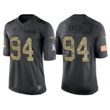 Nike Detroit Lions #94 Ziggy Ansah Men's Stitched Black NFL Salute to Service Limited Jerseys